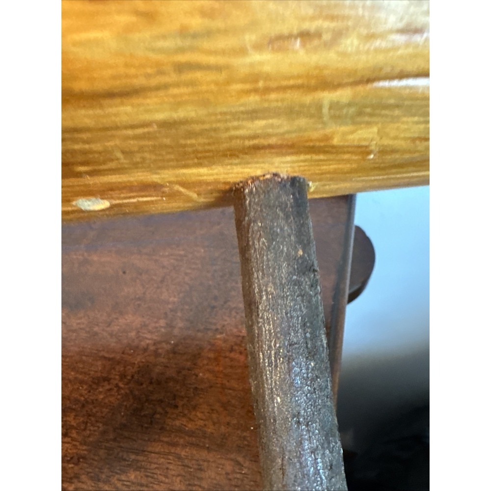 28" LOG Wall Mount Coat Rack 5 Wood Pegs Lodge Cabin Decor Branch Tree Primitive - Picture 15 of 16